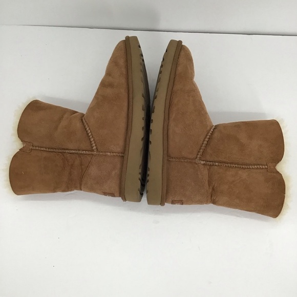 UGG Women’s Keely Winter Boot Suede Leather Genuine Sheepskin Toggle Size 8 - Picture 6 of 9